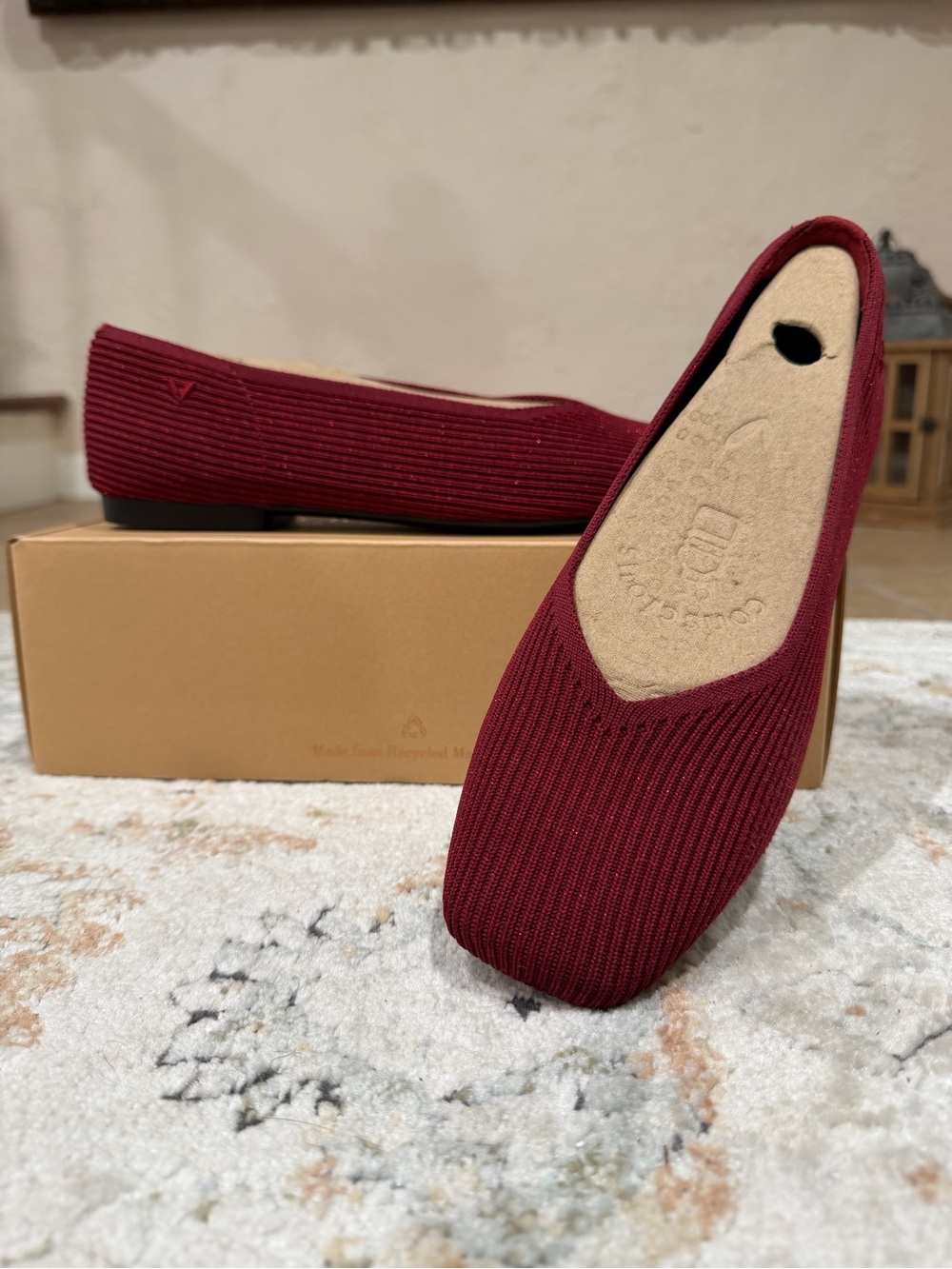 Vivaia margot flats - burgundy
